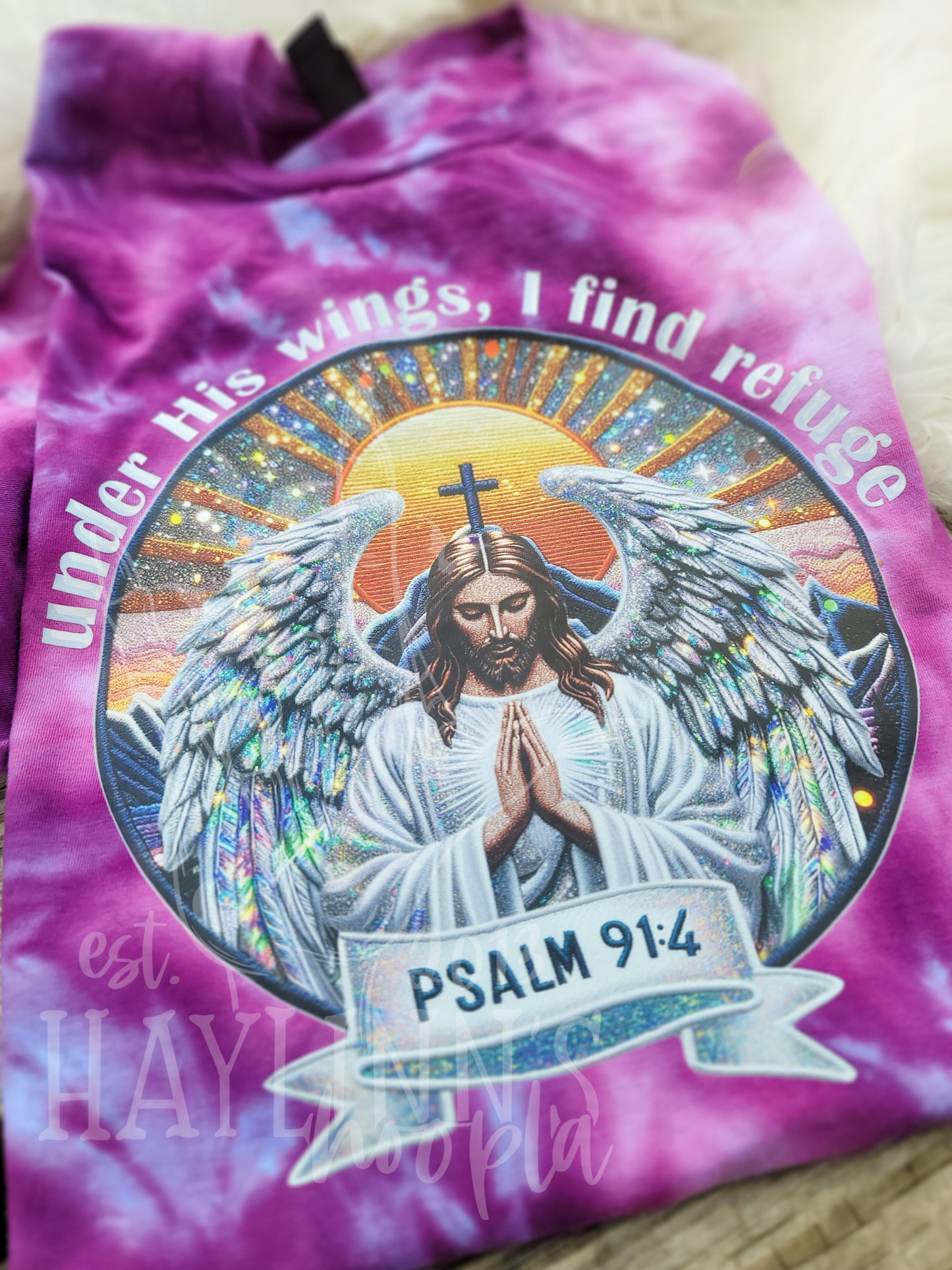 Under His Wings, I Find Refuge Tee