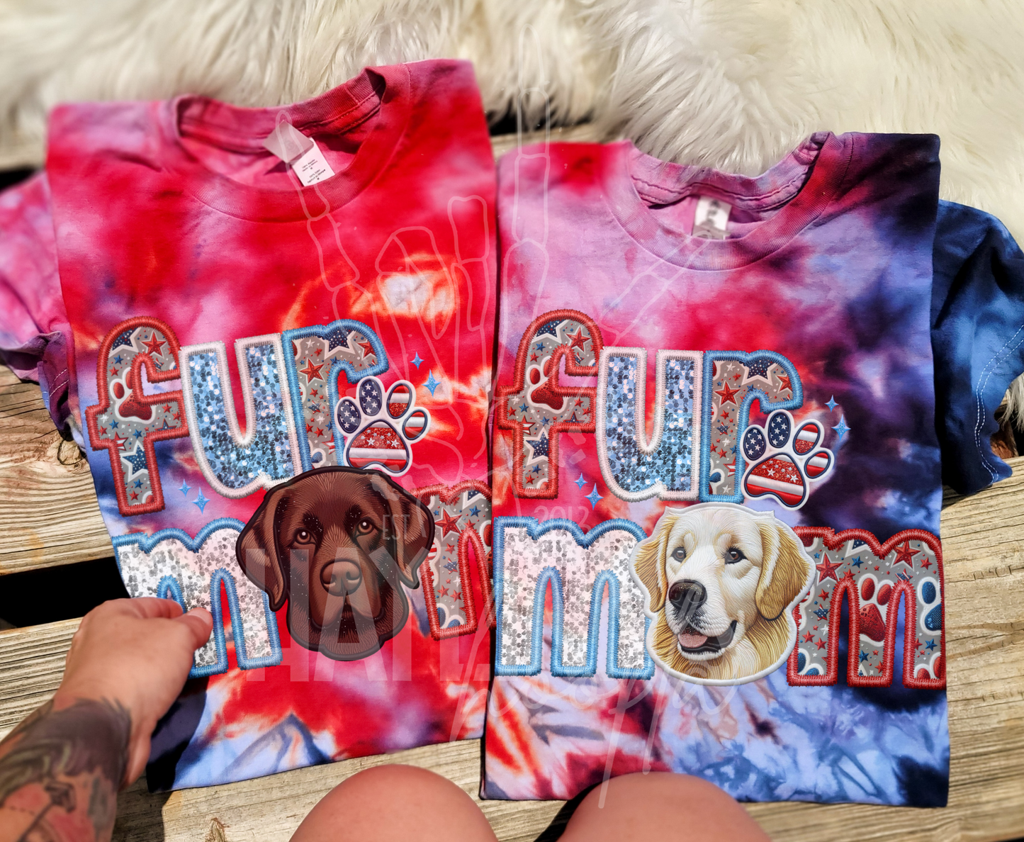 PATRIOTIC Fur Dog Mom {over 50 options} Tee