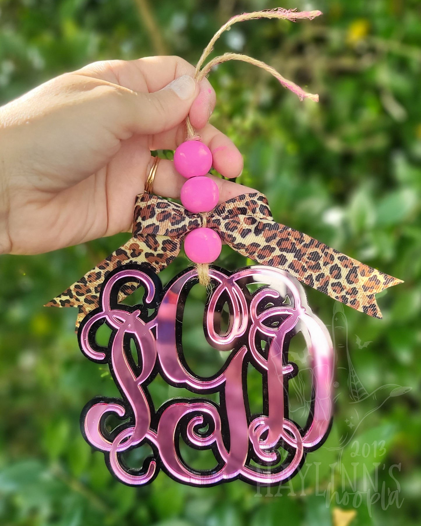 Double Acrylic Monogram Charm