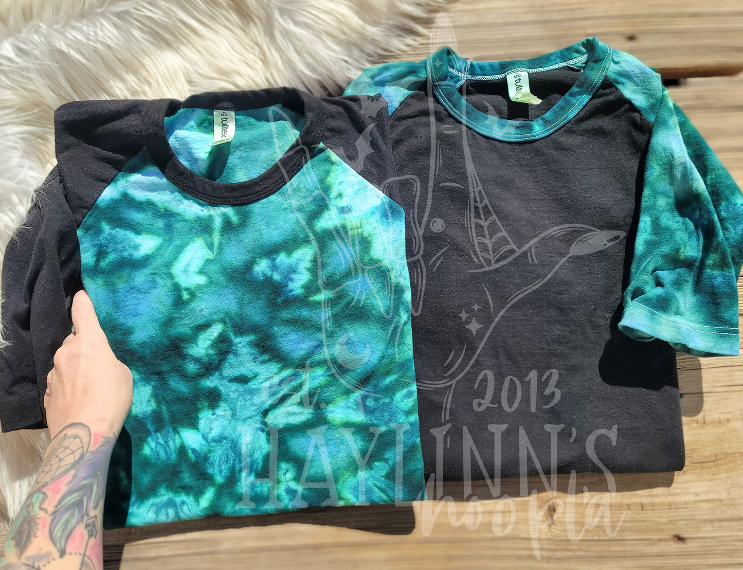 Hoopla Hues {Ice-Dyed} BLANK Raglans [18 colors]