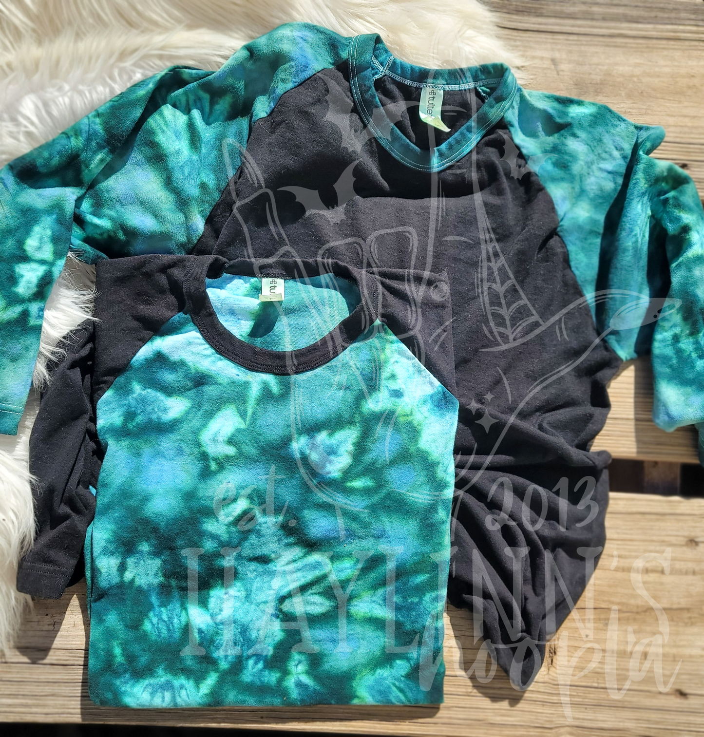 Hoopla Hues {Ice-Dyed} BLANK Raglans [18 colors]