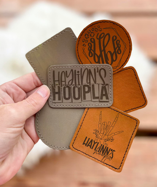 Personalize Your Own LASER ENGRAVED Leatherette Patch ONLY