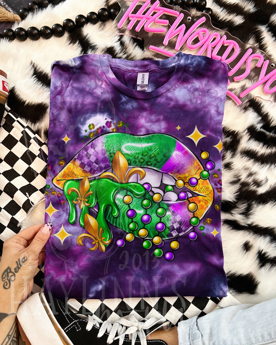 Mardi Gras Lips Tee