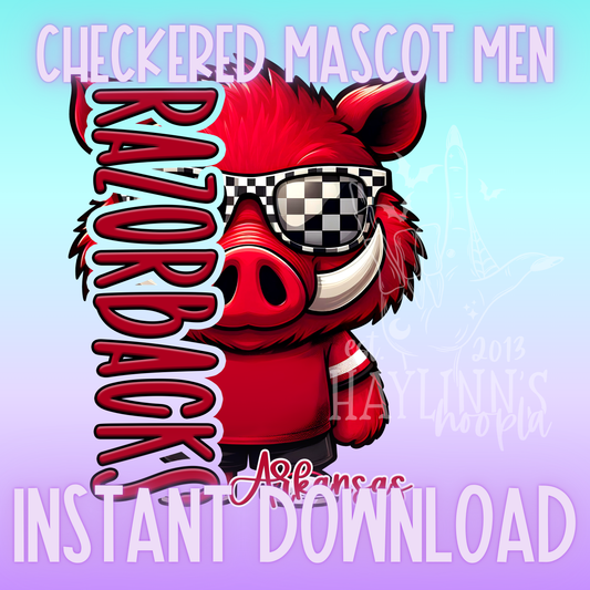 Arkansas Mascot Man DIGITAL DESIGN