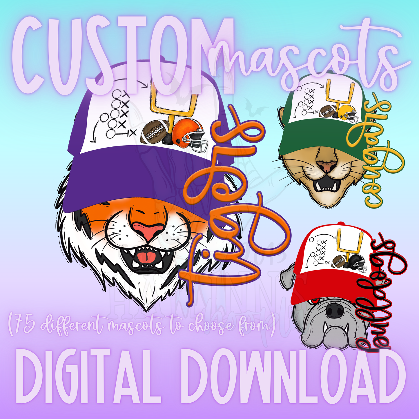 Trucker Hat [School Mascot] CUSTOM DIGITAL DESIGN