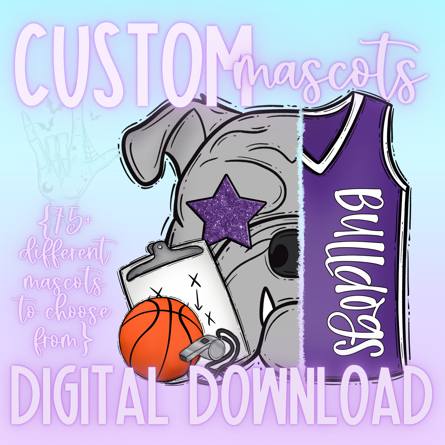 Basketball Collage [School Mascot] CUSTOM DIGITAL DESIGN