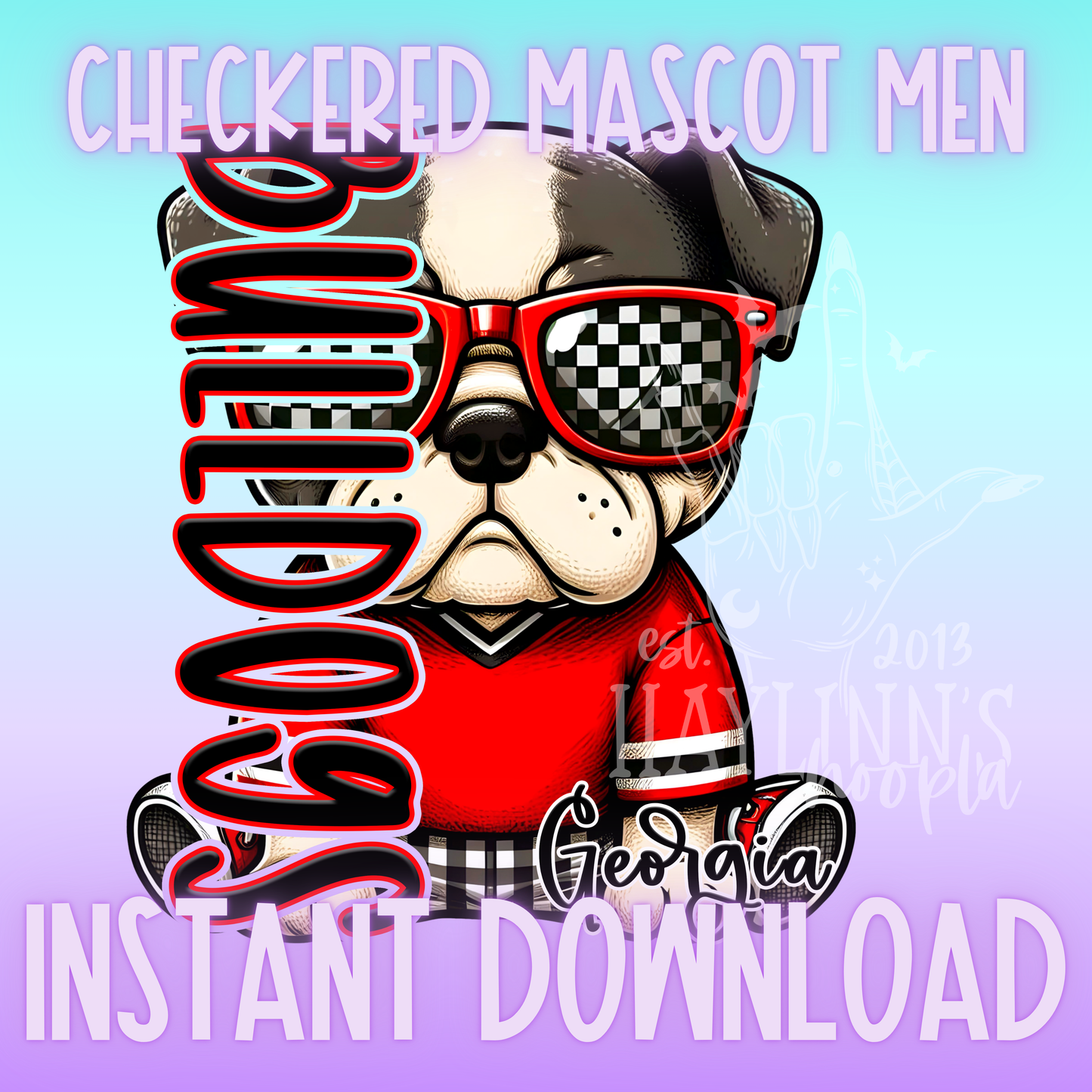 Georgia Mascot Man DIGITAL DESIGN