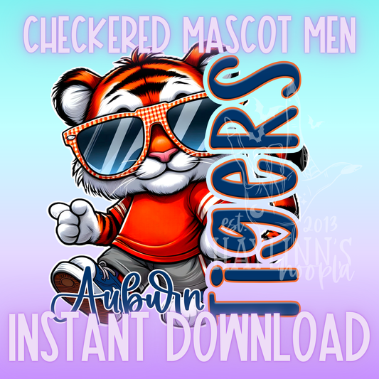 Auburn Mascot Man DIGITAL DESIGN