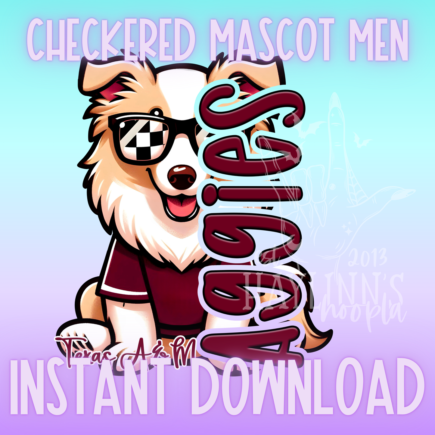 Texas A&M Mascot Man DIGITAL DESIGN