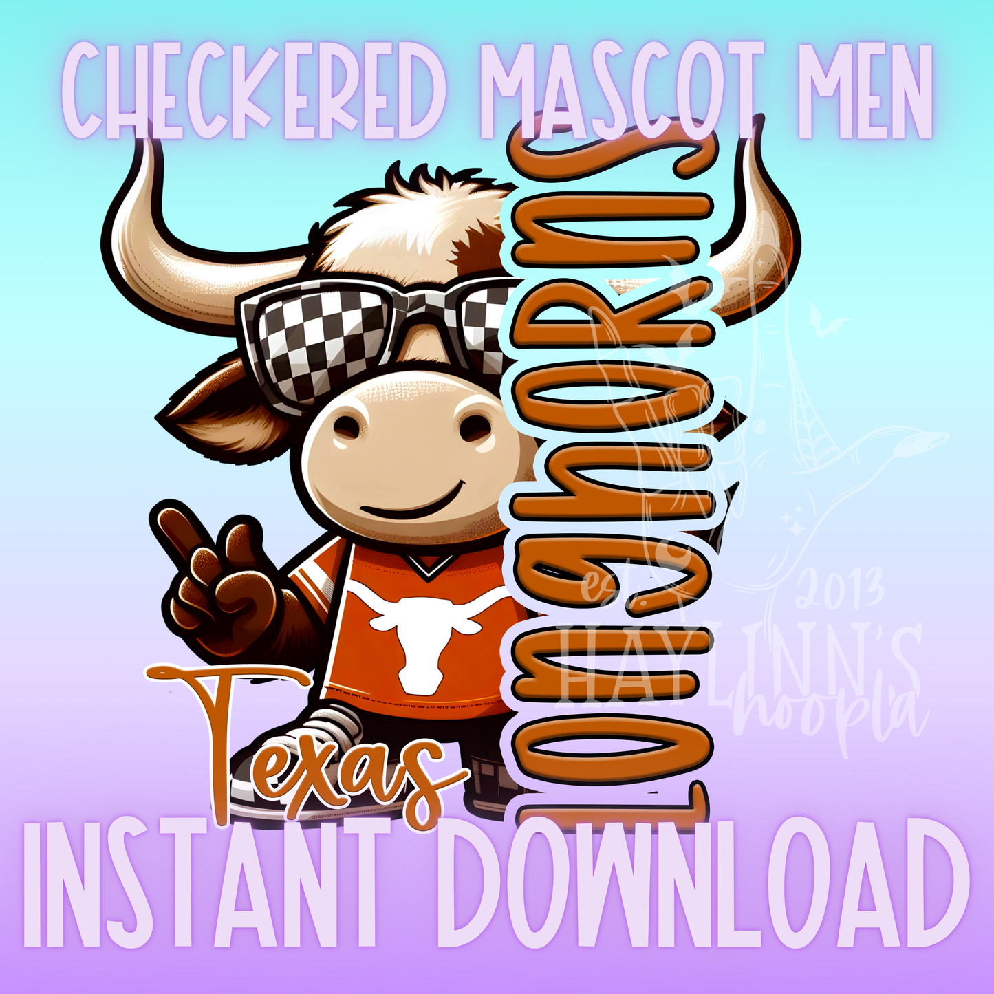 Texas Mascot Man DIGITAL DESIGN