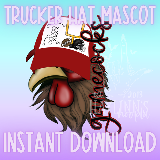 Rooster {garnet} Trucker Hat DIGITAL DESIGN