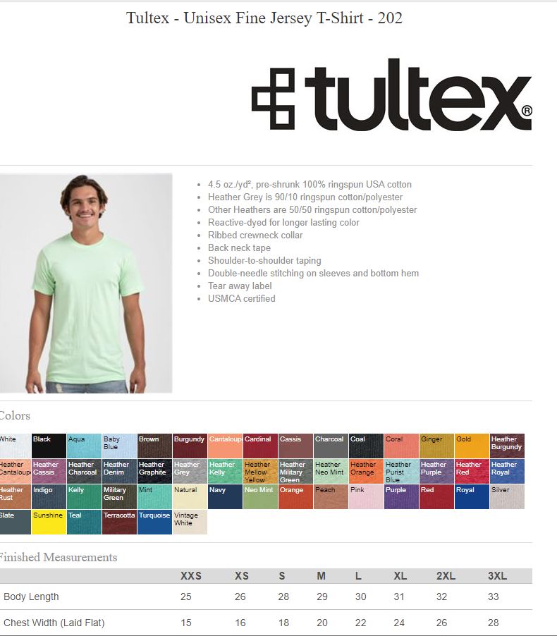 Tultex 202 - Unisex Fine Jersey Tee Burgundy