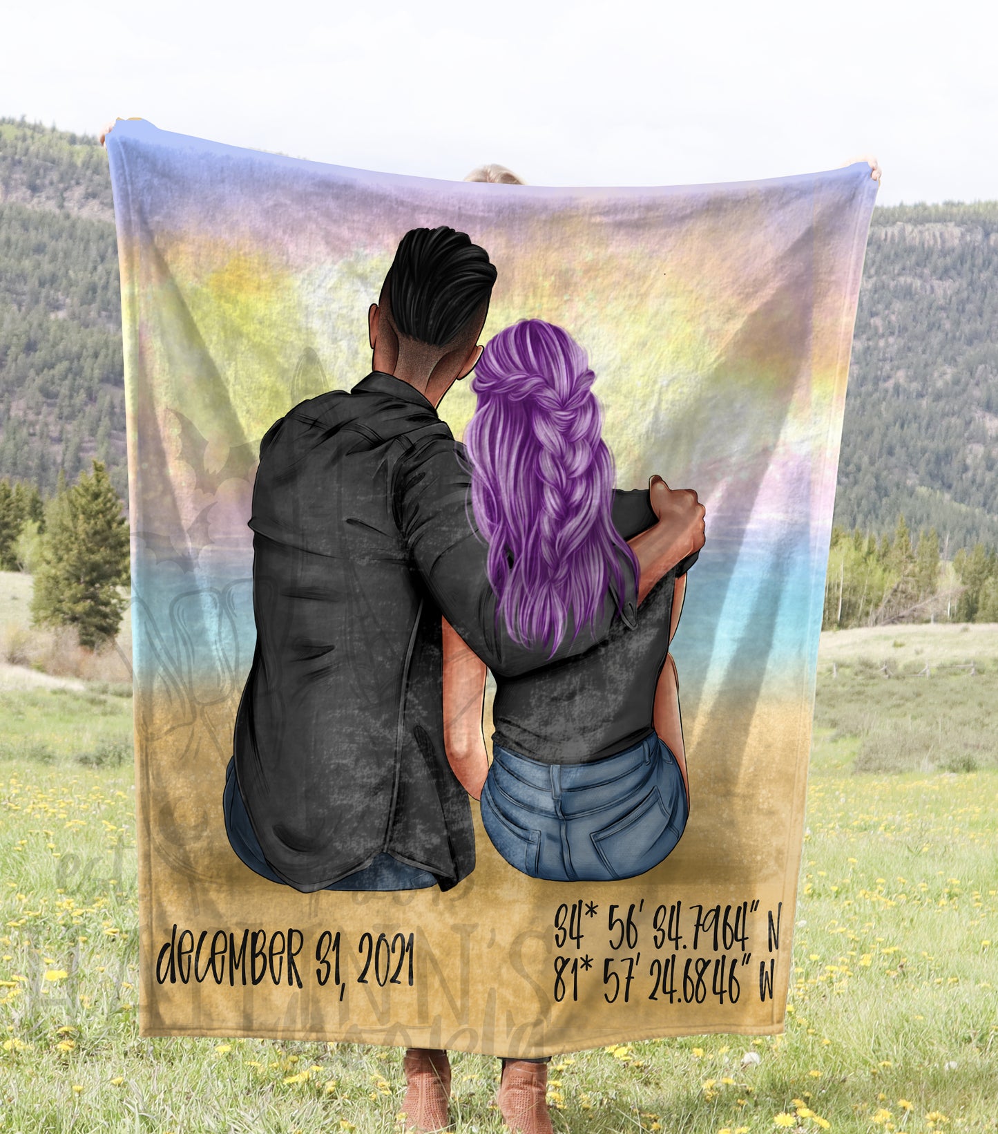 HAYLINN EXCLUSIVE Cute Couple Blanket