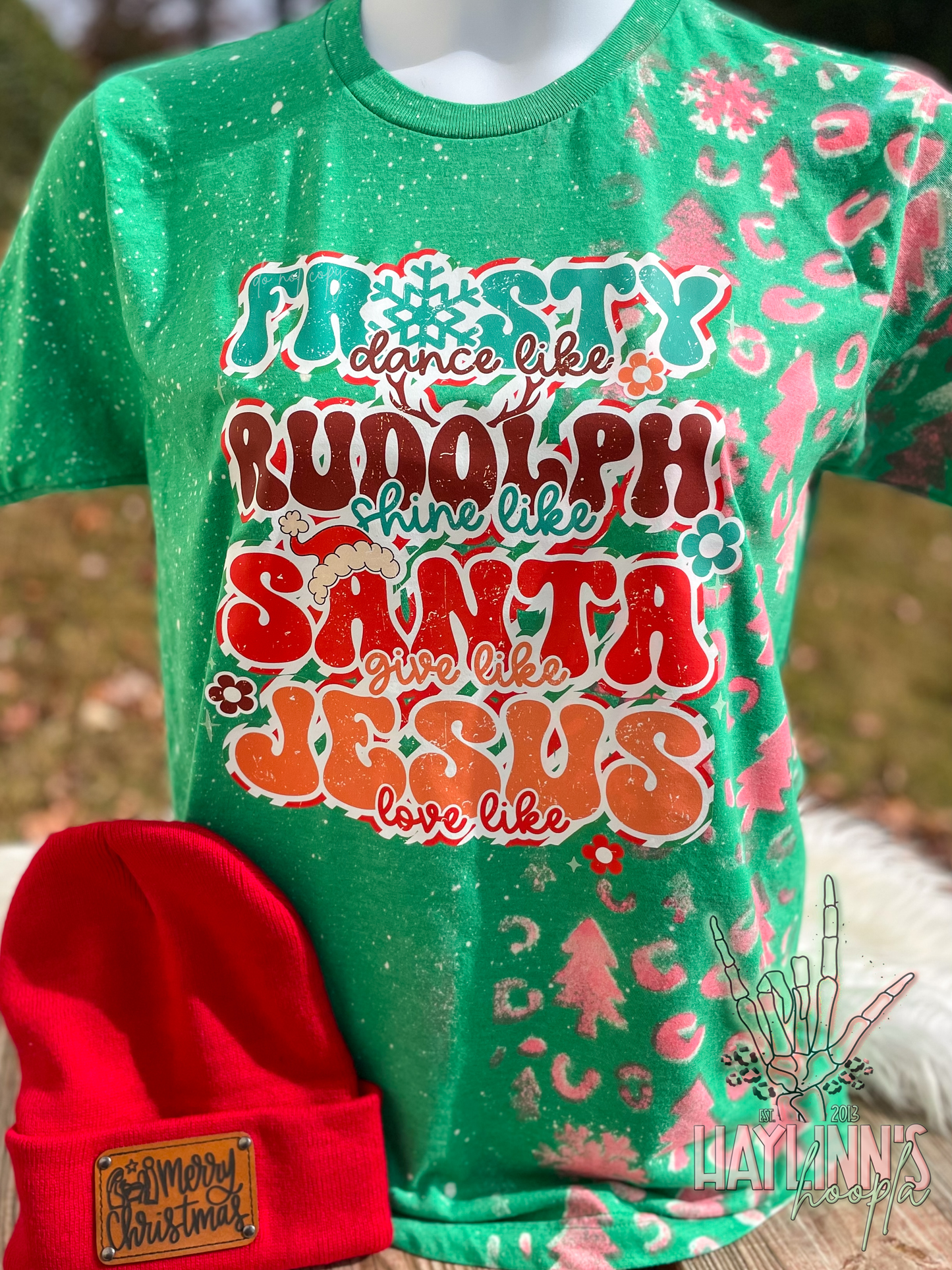 Dance Like Frosty... {Acid Washed Christmas Dyed} Tee