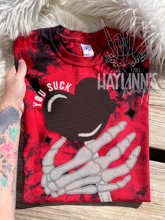 You Suck {skellie hand} Tee