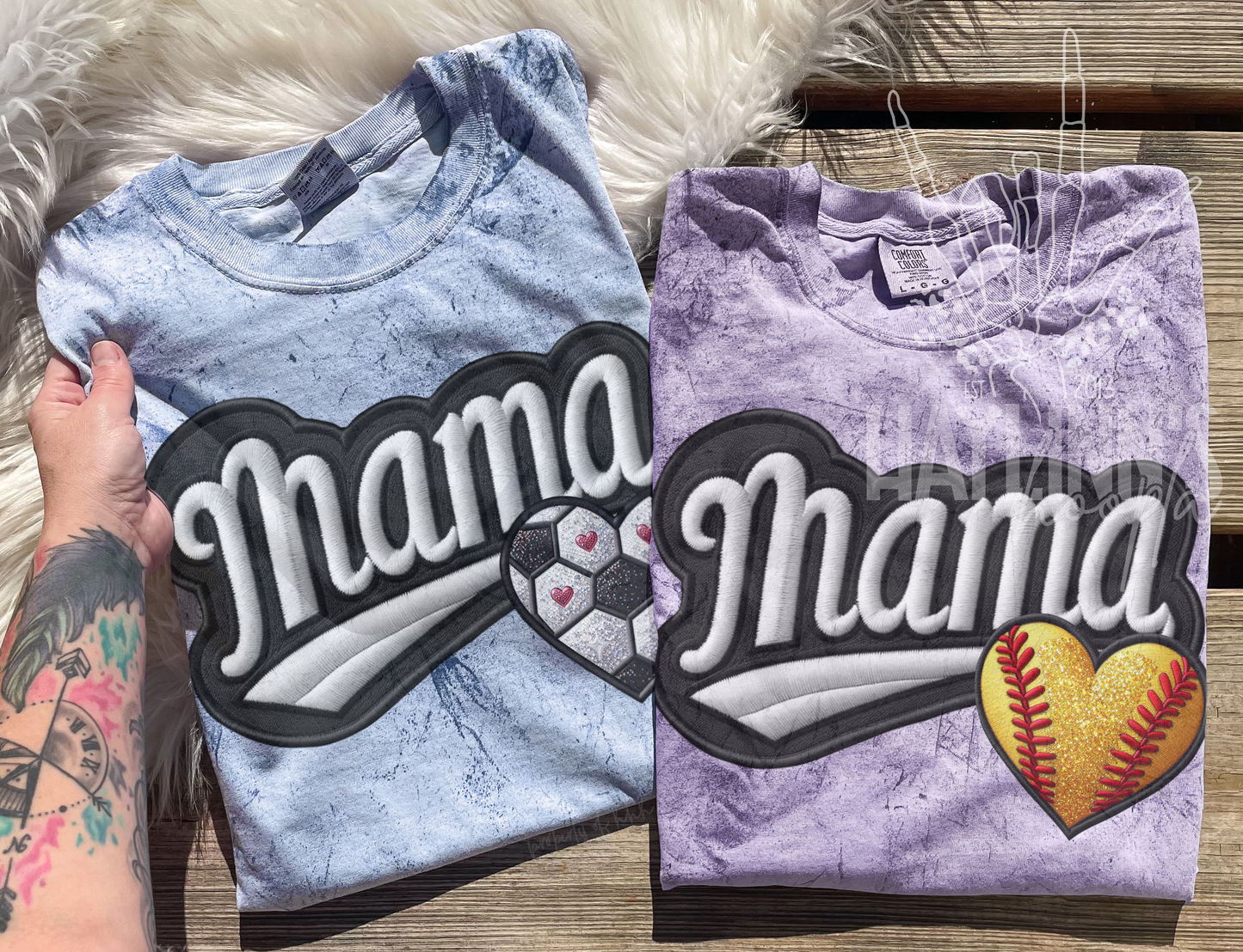 Sports Mama {FAUX EMBROIDERED} Tee