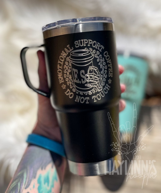 20oz Laser Engraved Tumbler WITH HANDLE