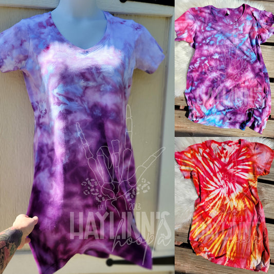 Ice Dyed T-Shirt Dress/Cover Up