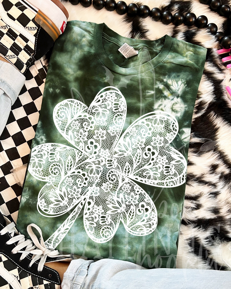 Faux LACE Shamrock Tee