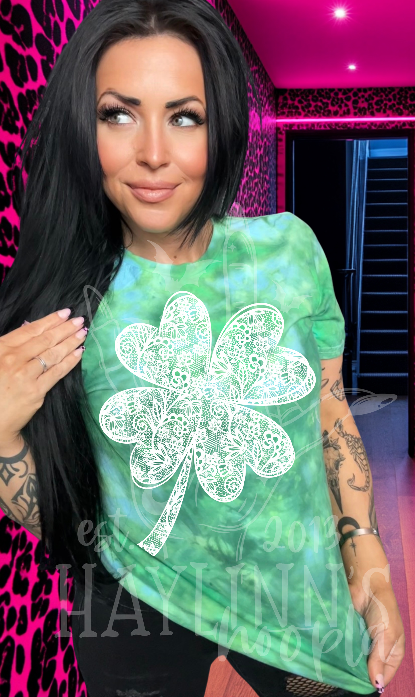 Faux LACE Shamrock Tee