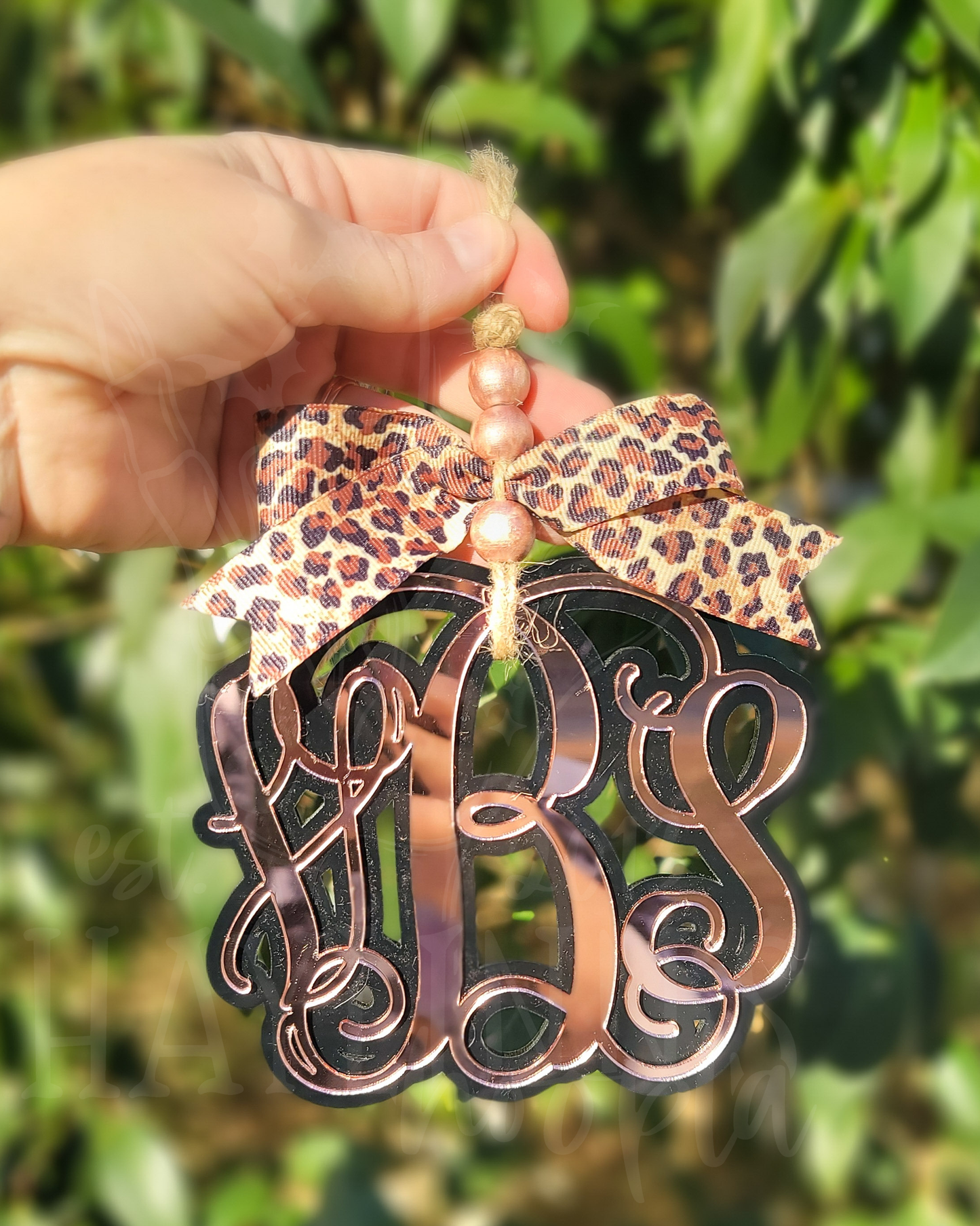 Double Acrylic Monogram Charm