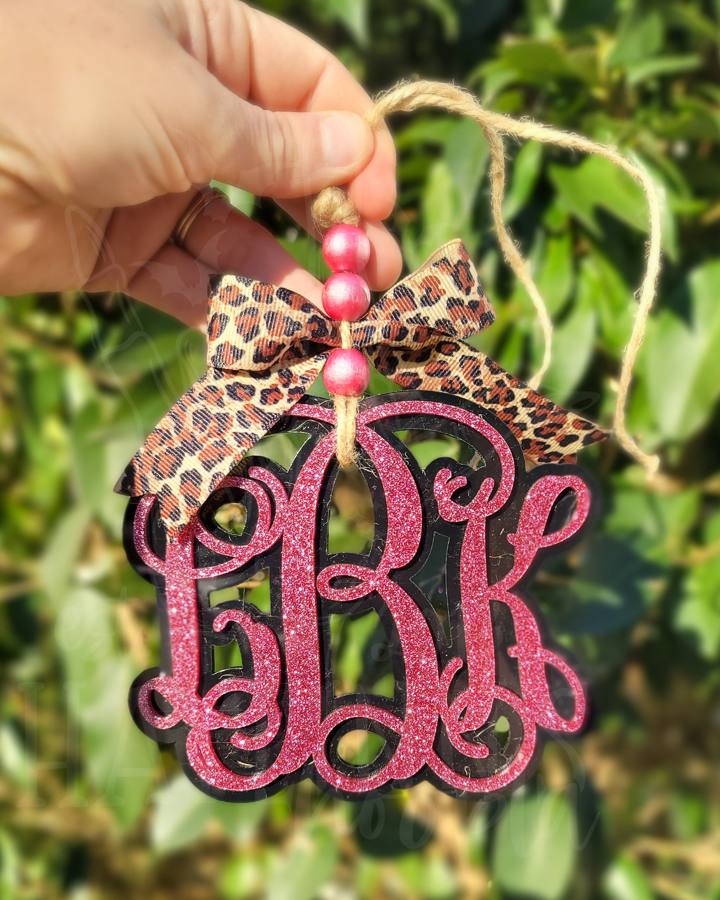 Double Acrylic Monogram Charm