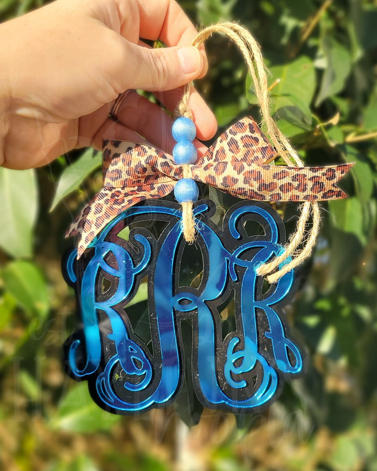 Double Acrylic Monogram Charm