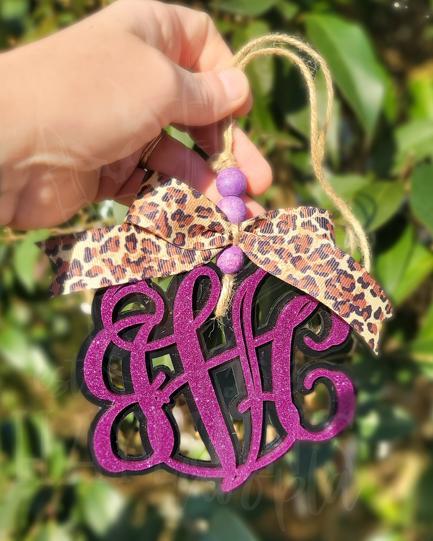 Double Acrylic Monogram Charm