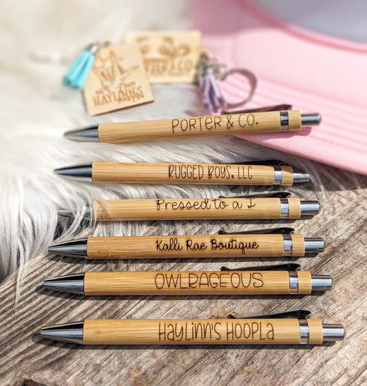 Personalized Bamboo Engraved Pens