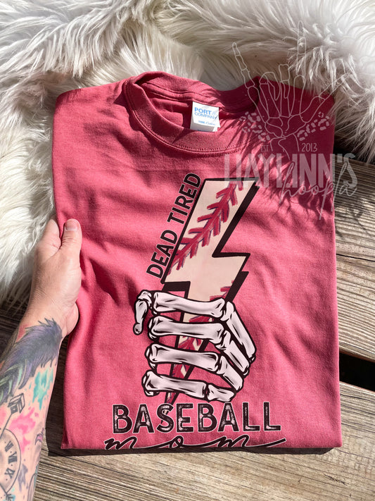 Dead Tired Baseball Mom Tee