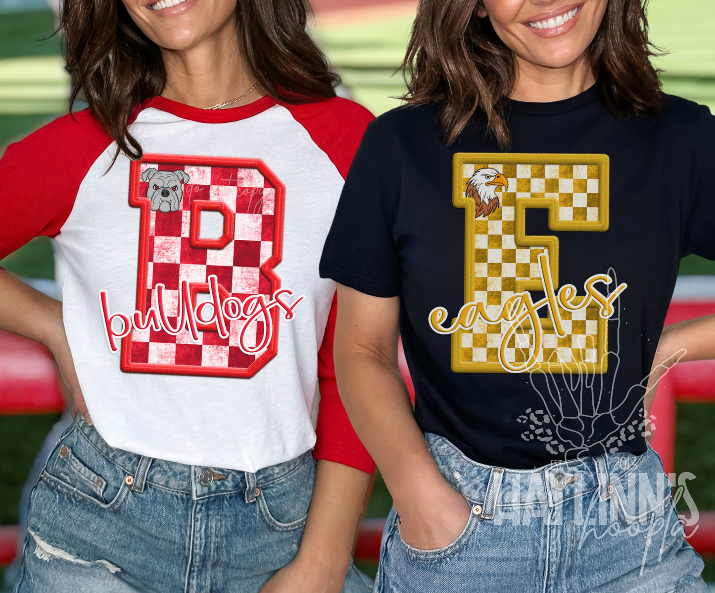 Checkered Mascot {FAUX EMBROIDERY} Tee