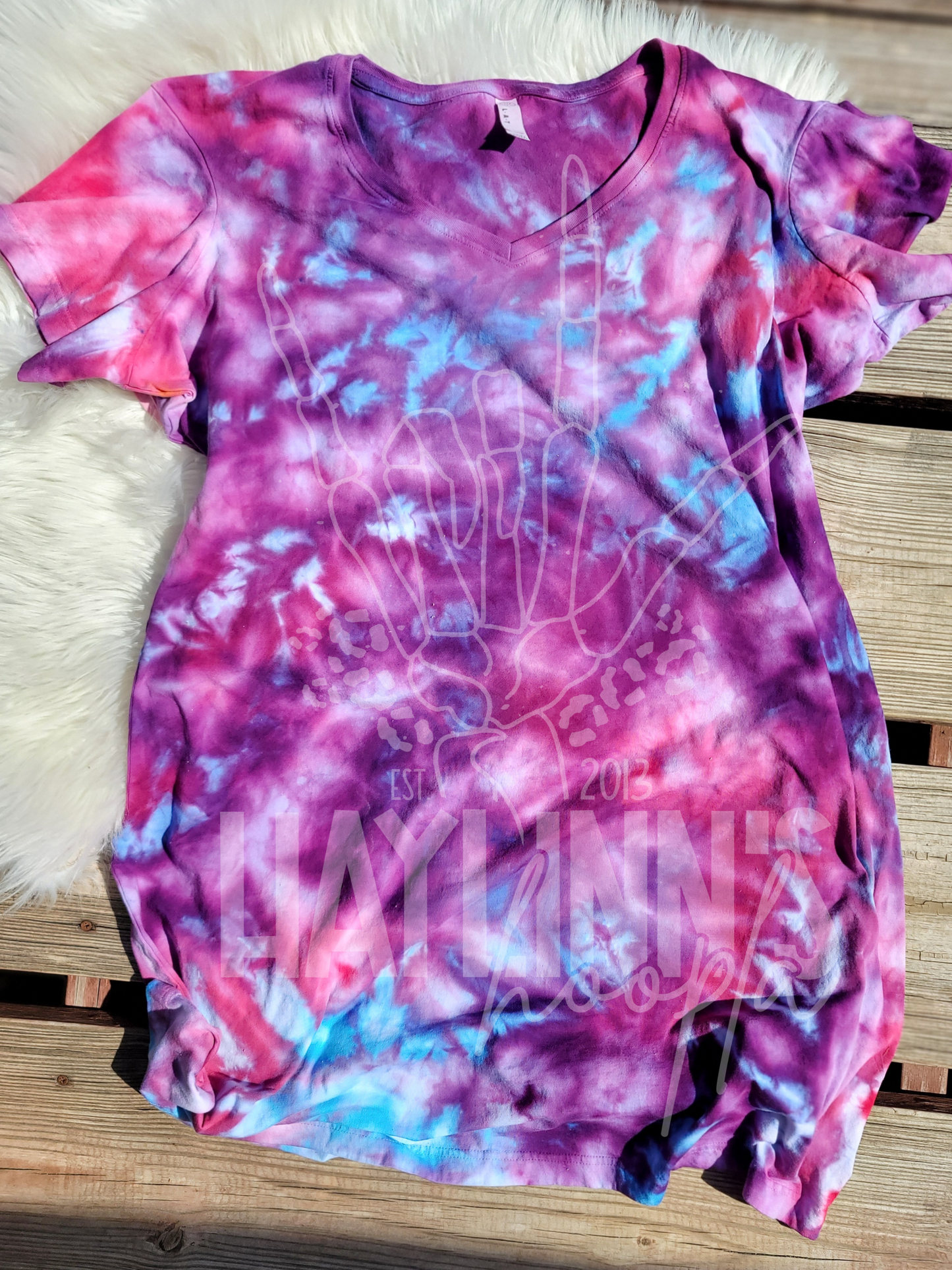 Ice Dyed T-Shirt Dress/Cover Up