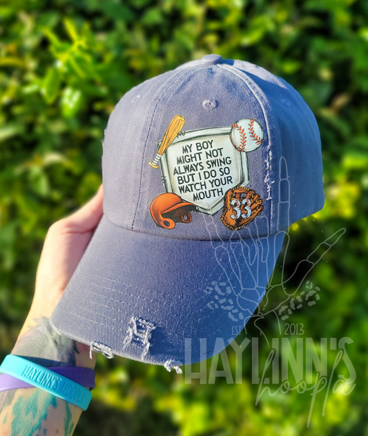 Watch Your Mouth {seven different options} Distressed Hat
