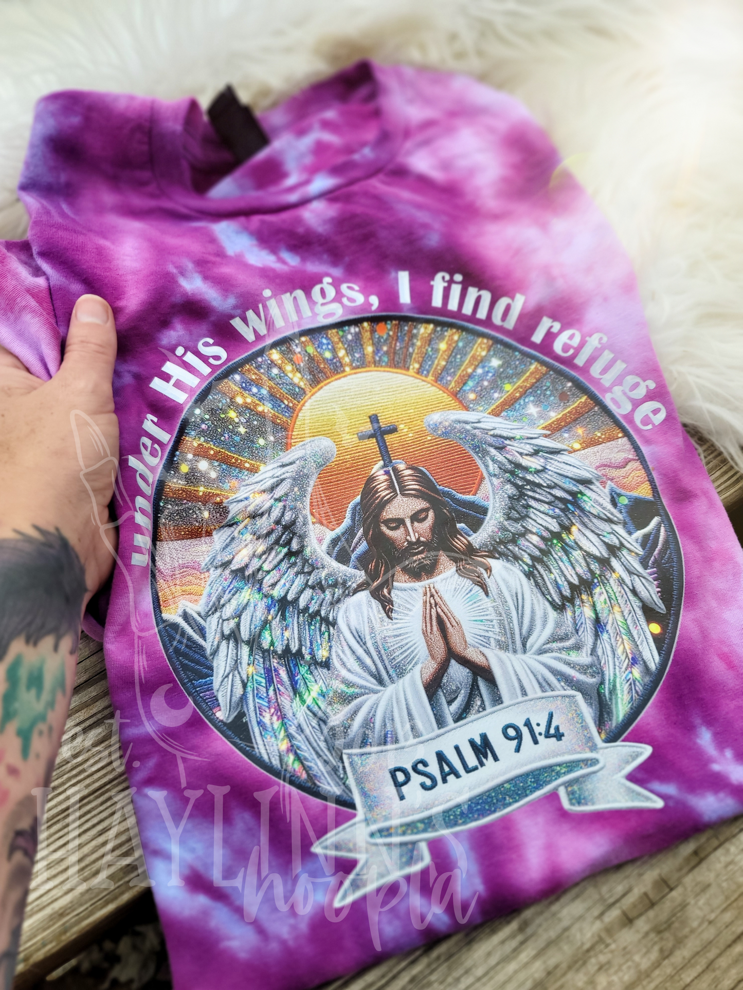 Under His Wings, I Find Refuge Tee