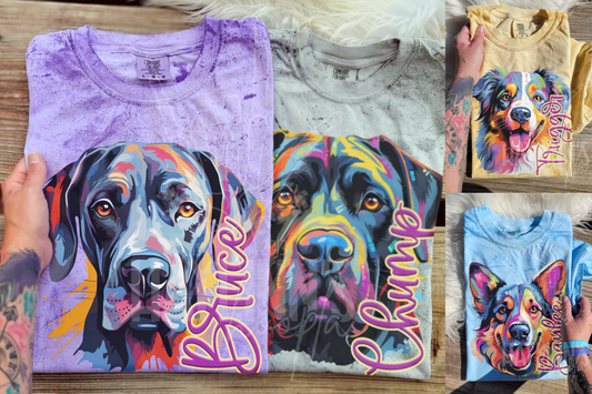 Neon Personalized Dog {80 DIFFERENT BREEDS} Tee