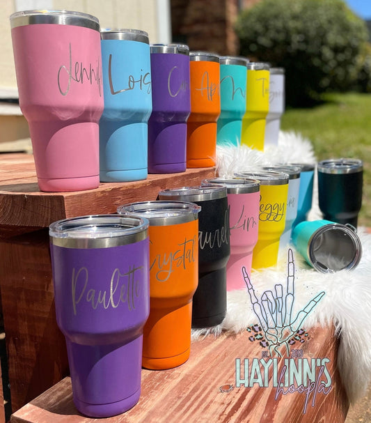 Laser Engraved Stainless Steel 30oz Tumbler {MYSTERY COLORS}