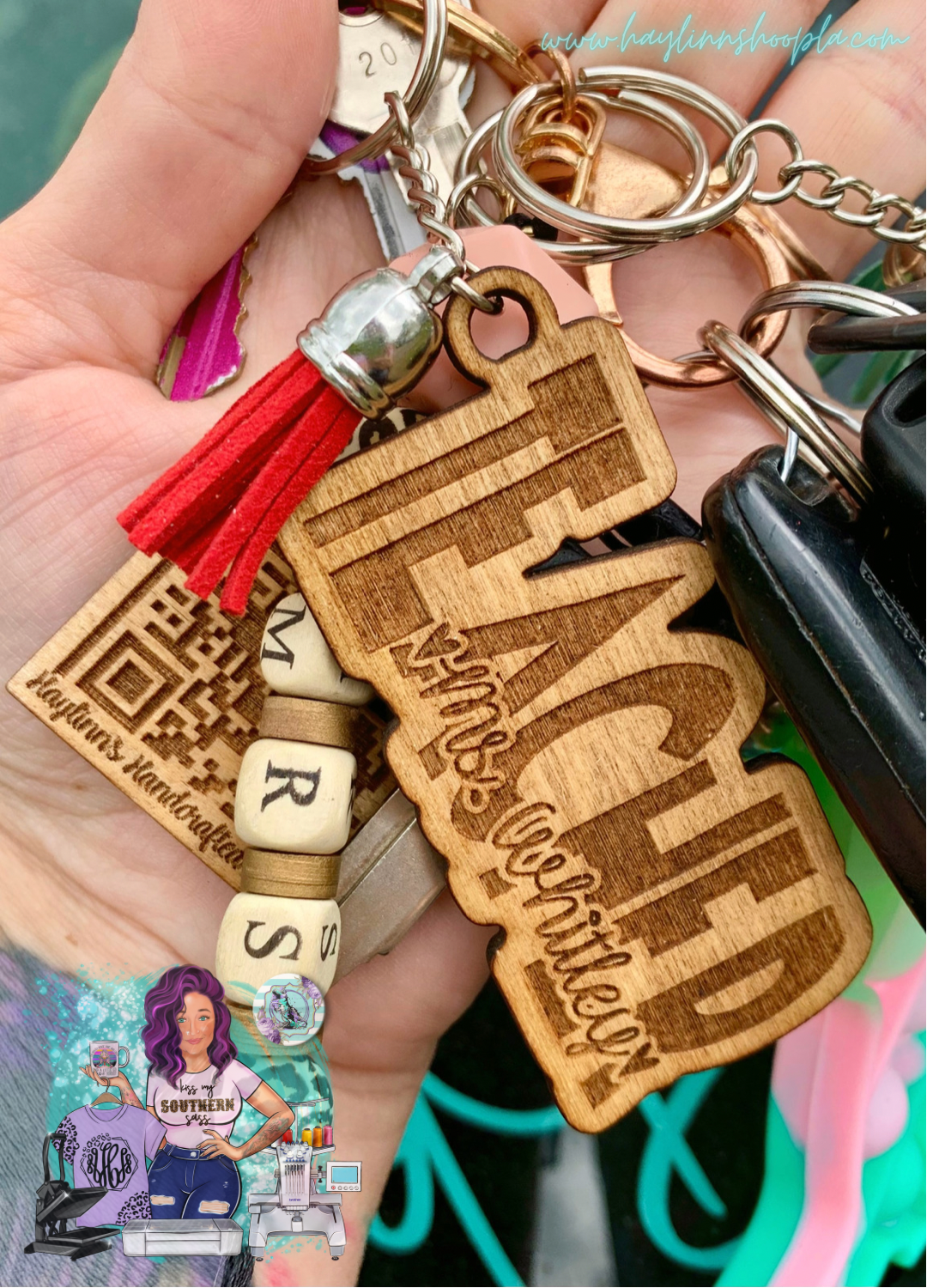 Personalized ENGRAVED Wood Keychains (2022 VERSION)