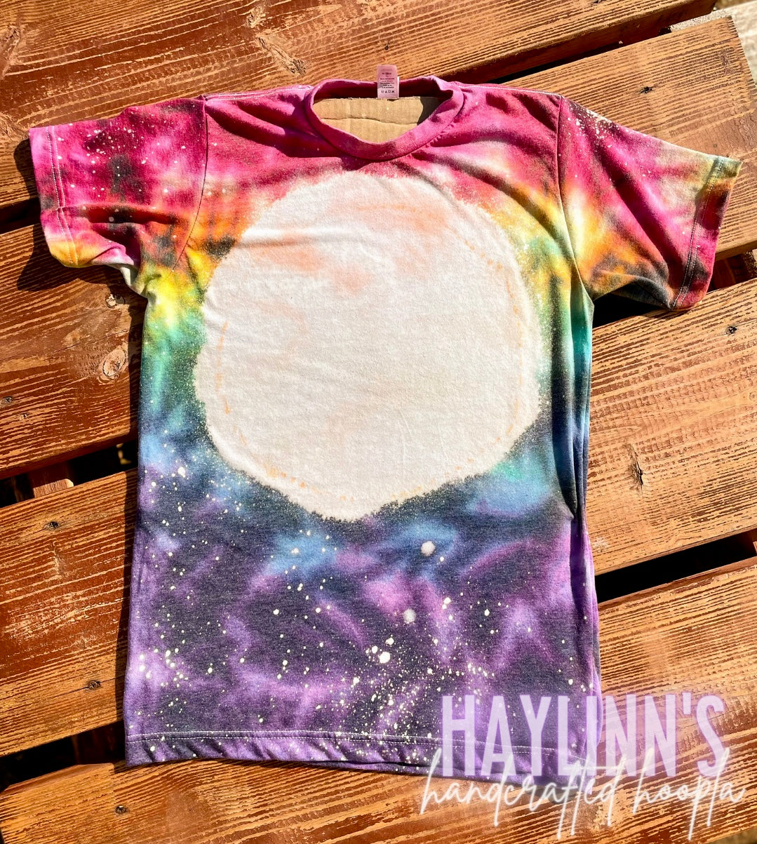 BLANK Rainbow {Distressed} SUBLIMATION FRIENDLY Ice-Dyed Tee